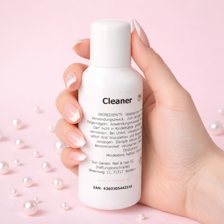 Preview: Kit pour ongles avec gel de construction Milky White 30 ml - Primer - Cleaner 100 ml